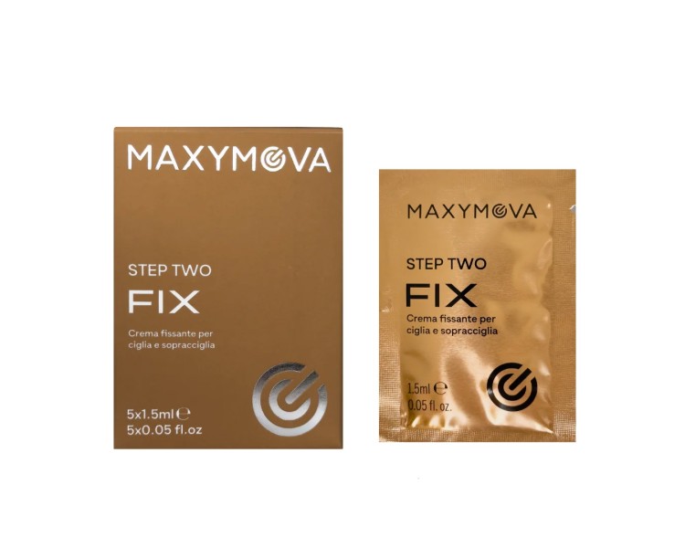 Step 2 FIX - Crema Fissante per Ciglia e Sopracciglia MAXYMOVA in Bustine - 1.5ml x 5pz. maxymova Step 2 FIX - Crema Fissante per Ciglia e Sopracciglia MAXYMOVA in Bustine - 1.5ml x 5pz. maxymova