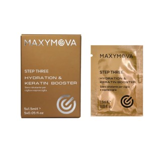 Step 3 - Siero Idratante e Keratin Booster per Ciglia e Sopracciglia MAXYMOVA in Bustine - 1.5ml x 5pz. maxymova