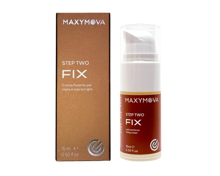 Step 2 FIX - Crema Fissante per Ciglia e Sopracciglia MAXYMOVA con Pompetta Airless - 15ml maxymova Step 2 FIX - Crema Fissante per Ciglia e Sopracciglia MAXYMOVA con Pompetta Airless - 15ml maxymova