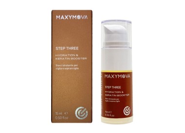 Step 3 - Siero Idratante e Keratin Booster per Ciglia e Sopracciglia MAXYMOVA con Pompetta Airless - 15ml maxymova
