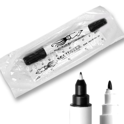 Squidster Skin Marker Sterili a Doppia Punta - 100 pz