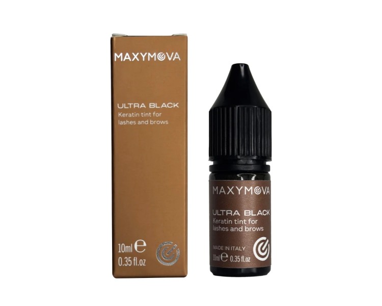 ULTRA BLACK - Tinta Liquida con Cheratina per Ciglia e Sopracciglia MAXYMOVA - 10ml maxymova ULTRA BLACK - Tinta Liquida con Cheratina per Ciglia e Sopracciglia MAXYMOVA - 10ml maxymova