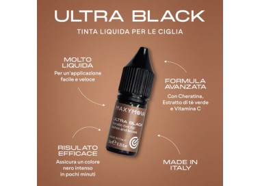 ULTRA BLACK - Tinta Liquida con Cheratina per Ciglia e Sopracciglia MAXYMOVA - 10ml maxymova