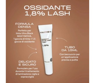 OSSIDANTE 1,8% (Formula Densa) per Tinta Liquida Ultra Black MAXYMOVA - Tubo Soft - 15ml maxymova