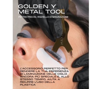 GOLDEN Y Tool per Laminazione Ciglia - Pettini e Righello MAXYMOVA maxymova