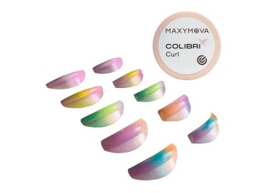 BIGODINI COLIBRI' CURL per Laminazione Ciglia MAXYMOVA - Semitrasparenti Colorati - 5 paia maxymova