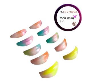 BIGODINI COLIBRI' LIFT per Laminazione Ciglia MAXYMOVA - Semitrasparenti Colorati - 5 paia maxymova