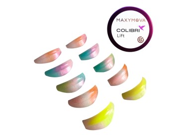 BIGODINI COLIBRI' LIFT per Laminazione Ciglia MAXYMOVA - Semitrasparenti Colorati - 5 paia maxymova