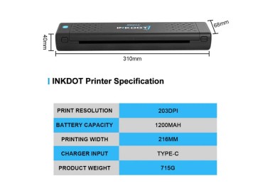 Stampante Termica per Stencil - Emalla INKDOT Wireless Thermal Printer emalla