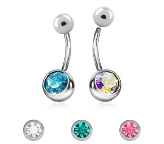 8mm JEWEL NAVEL BARBELLS