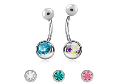 8mm JEWEL NAVEL BARBELLS