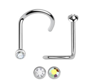 TT JEWEL NOSE STUDS NEW, BENT