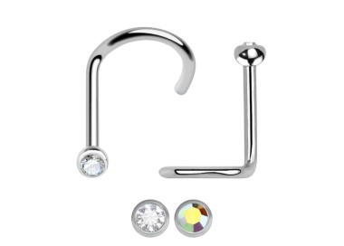 TT JEWEL NOSE STUDS NEW, BENT