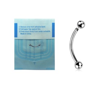 TT STERILE CURVED EYEBROW BARBELLS sfere 3mm