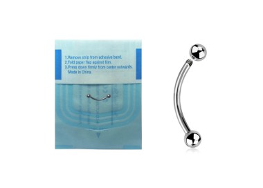 TT STERILE CURVED EYEBROW BARBELLS sfere 3mm