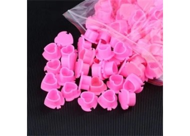 Heart Ink Caps - Capsule Porta Colore a Cuore - 100pz.