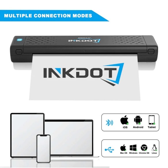 EMALLA INKDOT Wireless Thermal Printer - Stampante Termica per Stencil