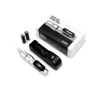 Kwadron MICROMASTER - Corsa Regolabile (2.0 - 3.5 mm) - Dermografo Wireless PMU Pen - Argento kwadron