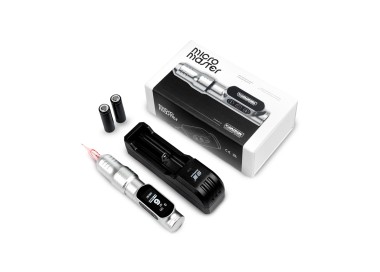 Kwadron MICROMASTER - Corsa Regolabile (2.0 - 3.5 mm) - Dermografo Wireless PMU Pen - Argento kwadron
