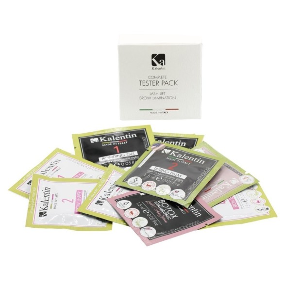 TESTER PACK Laminazione Ciglia e Sopracciglia KALENTIN - 12 monodosi