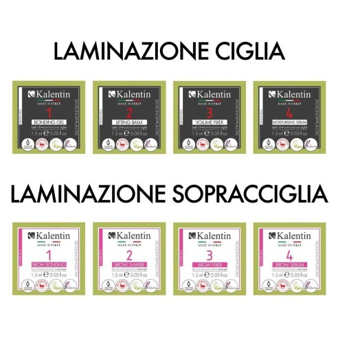 TESTER PACK Laminazione Ciglia e Sopracciglia KALENTIN - 12 monodosi