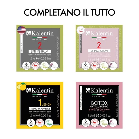 TESTER PACK Laminazione Ciglia e Sopracciglia KALENTIN - 12 monodosi