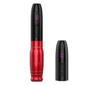 EZ Lola Air Pro - Black Red - Corsa Regolabile (2.0 - 3.3 mm) - Dermografo Wireless PMU Pen ez tattoo