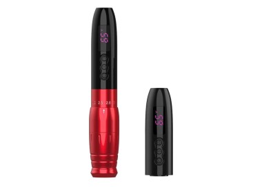 EZ Lola Air Pro - Black Red - Corsa Regolabile (2.0 - 3.3 mm) - Dermografo Wireless PMU Pen ez tattoo