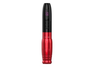 EZ Lola Air Pro - Black Red - Corsa Regolabile (2.0 - 3.3 mm) - Dermografo Wireless PMU Pen ez tattoo