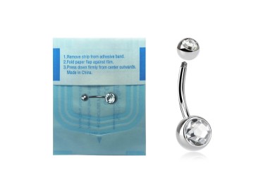 TT STERILE DOUBLE JEWEL NAVEL BANANABELL sfere 5+8mm