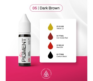 05 DARK BROWN - The Pigment - 15ml - Pigmento PMU REACH the pigment