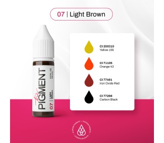 07 LIGHT BROWN - The Pigment - 15ml - Pigmento PMU REACH the pigment