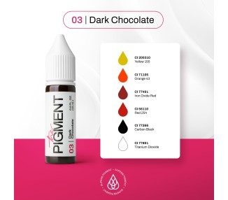 03 DARK CHOCOLATE - The Pigment - 15ml - Pigmento PMU REACH the pigment