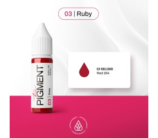 03 RUBY - The Pigment - 15ml - Pigmento PMU REACH the pigment
