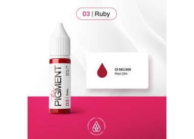 03 RUBY - The Pigment - 15ml - Pigmento PMU REACH the pigment