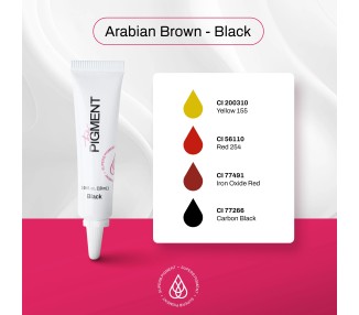 ARABIAN BROWN - BLACK Microblading - The Pigment - 10ml - Pigmento PMU REACH the pigment