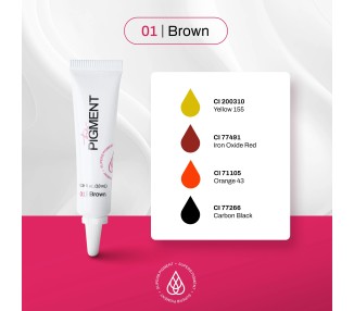 01 BROWN Microblading - The Pigment - 10ml - Pigmento PMU REACH the pigment