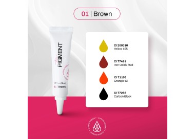 01 BROWN Microblading - The Pigment - 10ml - Pigmento PMU REACH the pigment