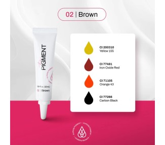 02 BROWN Microblading - The Pigment - 10ml - Pigmento PMU REACH the pigment
