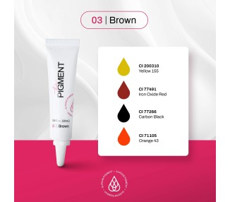 03 BROWN Microblading - The Pigment - 10ml - Pigmento PMU REACH the pigment