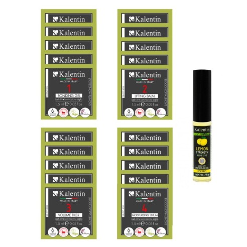 UNA LASH - 20 monodosi Laminazione Ciglia (5 applicazioni) + Tinta e Filler Hyaluronic - KALENTIN