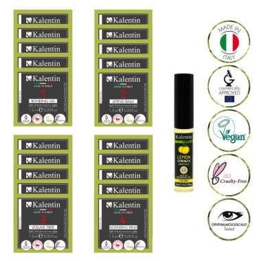 UNA LASH - 20 monodosi Laminazione Ciglia (5 applicazioni) + Tinta e Filler Hyaluronic - KALENTIN 2