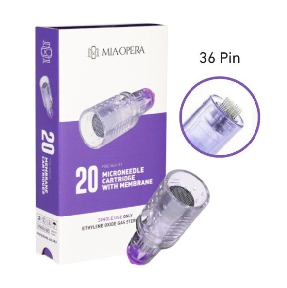 36 Punte - Cartucce MIAOPERA Needling - Ø 0,25mm - L 2,5mm - 20pz.