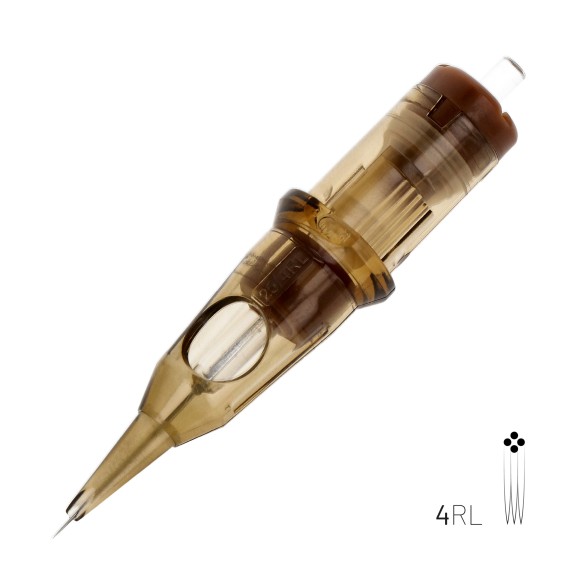 04 RL (Round Liner) Long Taper - Cartucce Aghi Tattoo Kwadron - 20 pz
