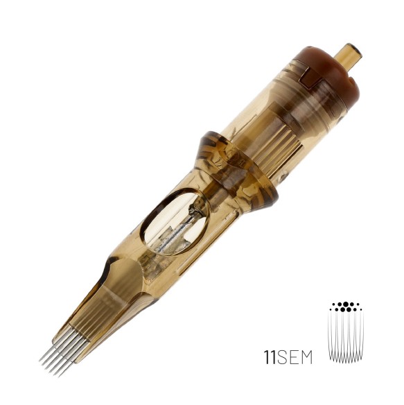 11 SEM (Soft Edge Magnum) Long Taper - Cartucce Aghi Tattoo Kwadron - 20 pz
