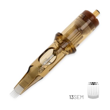 13 SEM (Soft Edge Magnum) Long Taper - Cartucce Aghi Tattoo Kwadron - 20 pz