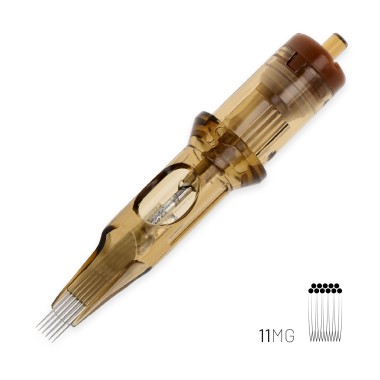 11 MG (Magnum) Long Taper - Cartucce Aghi Tattoo Kwadron - 20 pz