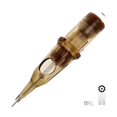 11 RL (Round Liner) Long Taper - Cartucce Aghi Tattoo Kwadron - 20 pz