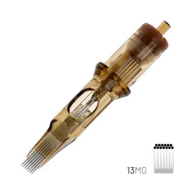 13 MG (Magnum) Long Taper - Cartucce Aghi Tattoo Kwadron - 20 pz