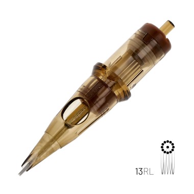 13 RL (Round Liner) Long Taper - Cartucce Aghi Tattoo Kwadron - 20 pz